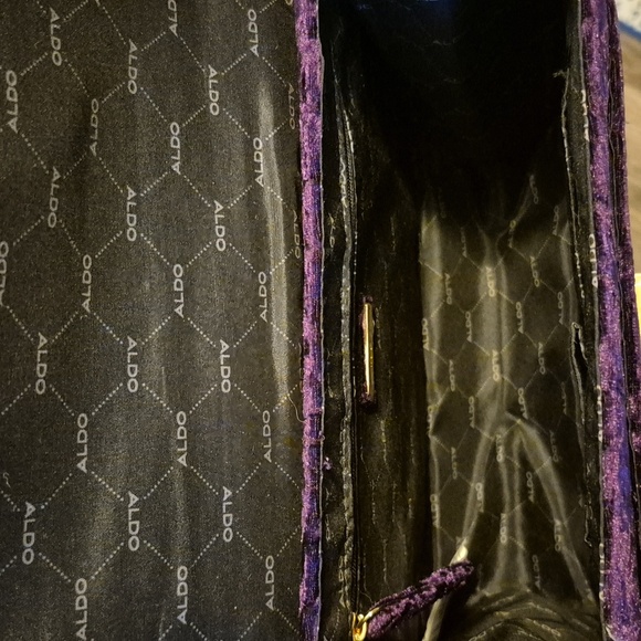 Aldo Deep Purple Velvet Whimsigoth Satchel with Insect Embroidery NWT - Picture 10 of 10
